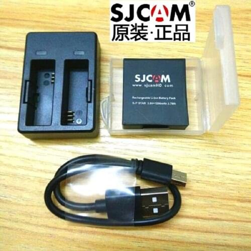Original SJCAM Accessories SJ7 Star Batteries Rechargable Battery Dual Charger Battery Case For SJCAM SJ7 Action Sports Camera