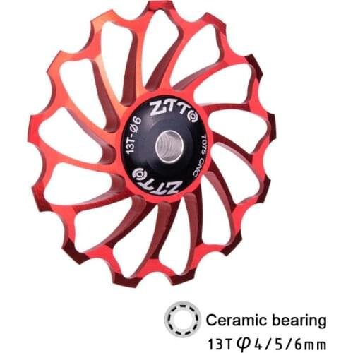 Bicycle Bearings Ceramic Lightweight Pulley 50mm Rear Derailleur Pulley 13T Cycling Colorful Bearing Wheel For MTB Road Bike