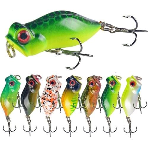 4g 4cm Minnow Popper Lures Fishing Lure Carp Saltwater Floating Pike Bass Crankbait Wobblers Catfish 3D Eyes Popper Bait