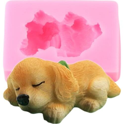 Dogs Shape Silicone Fondant Cake Decorating Mold Handmade Soap Chocolate Polymer Clay Mould Animal Cake Baking Tool For Bakeware