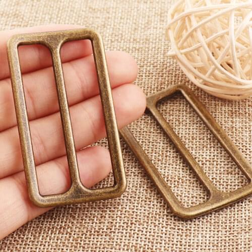 50mm Slide Buckles 8 PCS Antique Bronze Belt Strap Fasteners Adjuster Buckles Bag Luggage Straps Metal Purse strap Adjuster Bag