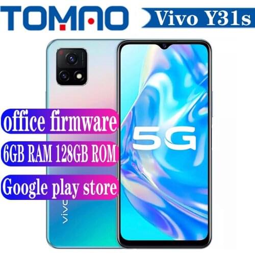 Original New Vivo Y31s Smartphone 90Hz 4GB 6GB RAM 128GB ROM Snapdragon 480 Octa Core 13MP Dual Cameras Android 11 Google Play