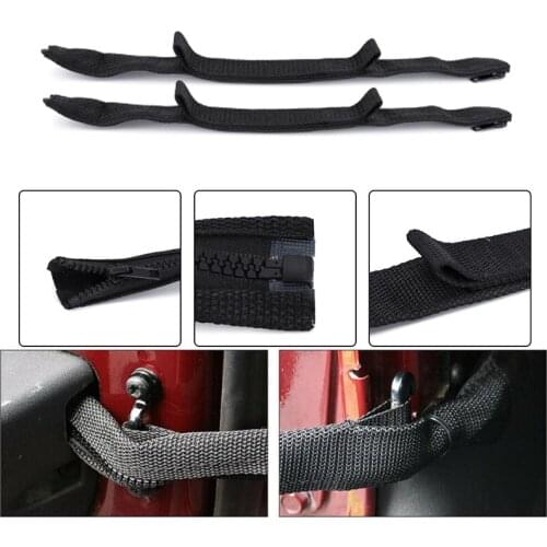 Heavy Duty Door Limit Strap for Jeep Wrangler JK JL JT T 2007-2017 38cm Oxford Cloth Car Door Zipper Strap Protection Rope