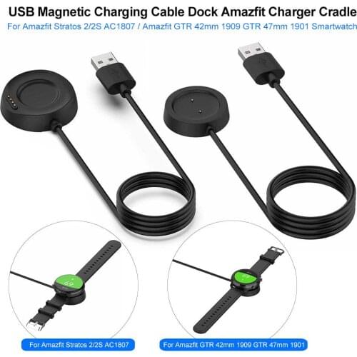 USB Magnetic Charging Cable Dock Amazfit Charger Cradle For Amazfit 2/2S Amazfit GTR 42mm 1909 GTR 47mm 1901 Fast Charging Cord