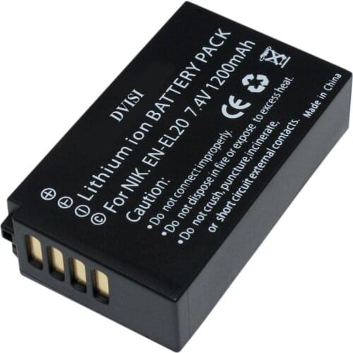 High Quality 7.4V 1.2A EN-EL20 EN EL20 ENEL20 Rechargeable Camera Battery for Nikon EN-EL20a 1 J1 J2 J3 S1 Digital Camera
