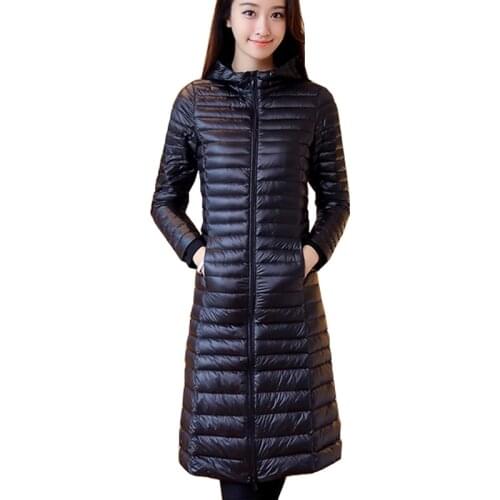 Add ultra keep warm Down Jacket Fashion white duck down Winter Women Wadded Jackets Hooded Parkas Slim Coats Women Luxury