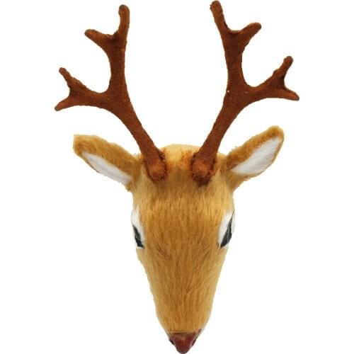 1/6 Dollhouse Miniature Deer Head Wall Decoration Refrigerator Magnet Classic Toy for Children Kids Collectibles Christmas Gift