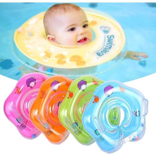 1PC Newborn Baby Kids Infant Swimming Protector Neck Float Ring Safety Life Buoy Life Saver Neck Collar Swimming Inflatable tu