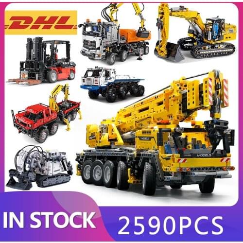 20%off MOULD KING 13107 MOC Car Mobile Crane Mk Truck Engineering Building Blocks Bricks Technical Remote control APP toys