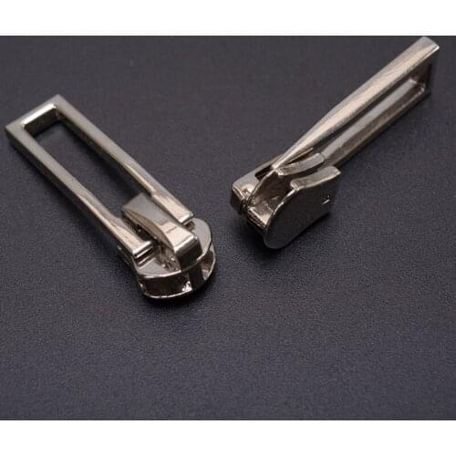 5Pcs #5 Metal Zipper Head Sliders For Clothing Luggage Leather Handmade Repair Zipper Pull Accessories Supplies