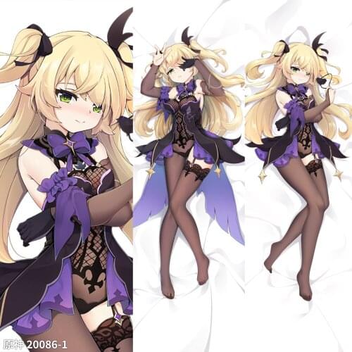 Anime Genshin Impact Fischl Dakimakura 2WAY Hugging Body Pillow Case Cosplay Japanese Game Otaku Pillow Cushion Cover