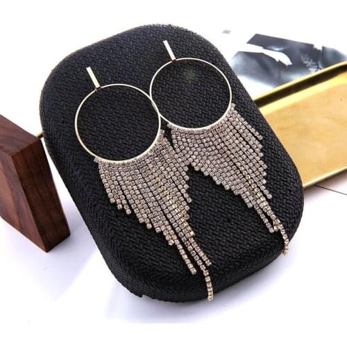 Cold wind euramerican style temperament long tassel shows face thin earring of Han edition individual character joker ear stud
