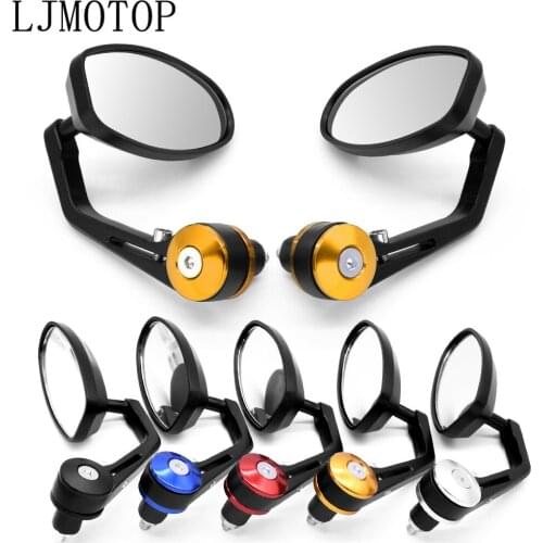 CNC Motorcycle Mirror 7/8" Handle Bar End Aluminum Rearview Mirrors For Kawasaki Z1000SX KLZ1000 Versys Z400 W800 Cafe KX 65 85