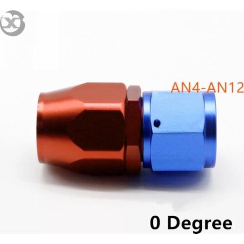 Universal AN4 AN6 AN8 AN10 AN12Straight 0 Degree Oil Fuel Swivel Hose End Aluminum Alloy Fitting Oil Hose End Adaptor