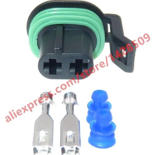 5 Sets 2 Pin 3.5 Series Automotive Wiring Sealed Socket Waterproof Connector Auto Cable Wiring Plastic Plug