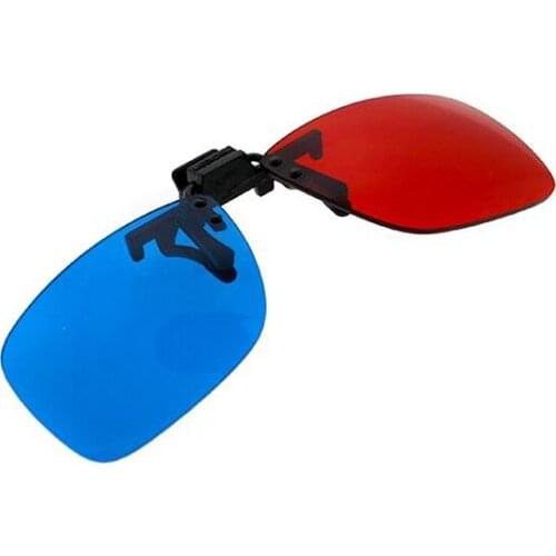 2x Red and Cyan Gles Fits over Most Prescription Gles for 3D Movies, Gaming and TV (1x Clip On ; 1x Anaglyph style)