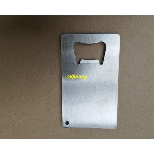 500pcs/lot Can customize logo Stainless Steel Credit Card Bottle Opener Wallet Size Business Card Beer Openers weddign gift