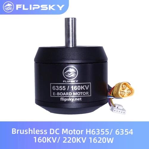 Flipsky Brushless DC Motor H6355 160KV / 220KV 1620W E-Bike/skateboard Refitting Club High Speed Motor for Bicicleta Eectrica