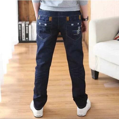 Spring Autumn Boys Jeans Baby Clothes Classic Pants Children Denim Clothing Boy Casual Bowboy Long Trousers 4-16Y