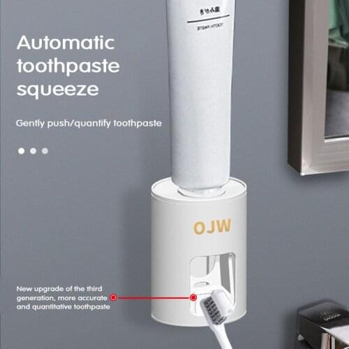 Bathroom Toothpaste Dispenser Wall-mounted Squeezer Rack Lazy Children Automatic Toothpaste Squeezing Device