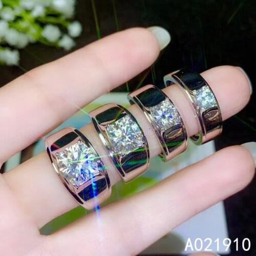 KJJEAXCMY boutique jewelry 925 sterling silver inlaid Mosang Diamond gemstone men ring support detection popular