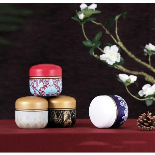Mini Metal Tea Tin Double Cover Storage Container Portable Tea Can Universal Home Candy Spices Sweetmeat Sealed Box