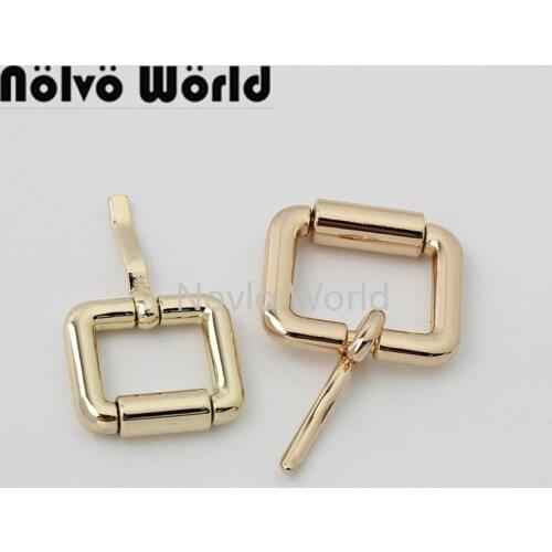 Nolvo World 5-20-100pieces 15mm 20mm 5 colors light gold pin buckle for canvas belts harness belt buckle bag accessories