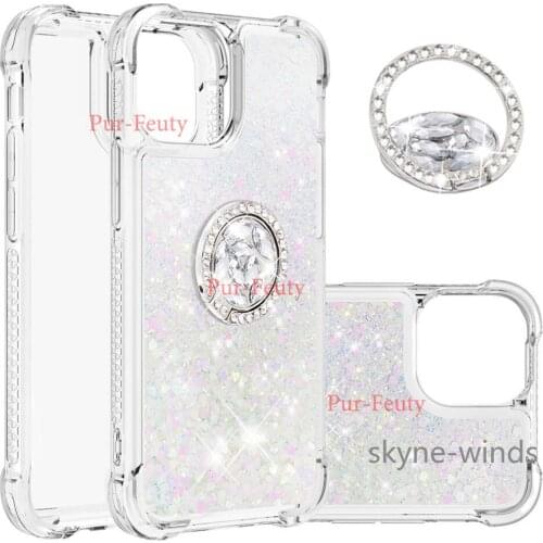 Quicksand style fashion ring buckle case for APPLE iPhone 13 mini Pro max anti-fall cover coque fundas for iPhone13 mini Pro max