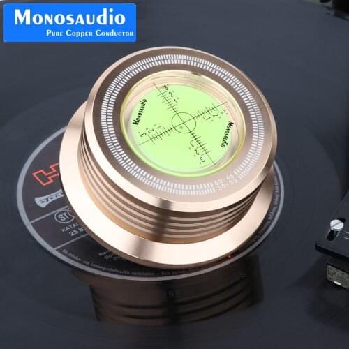 Monosaudio 3 in 1 50HZ LP-528 60HZ Black LP Record DISC Stabilizer Stroboscope Gradienter with Lever Bar,280g Record Weight LP D