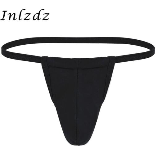 Mens Lingerie Sexy Underwear Bulge Pouch and a Ring Open Butt Bikini Briefs Sex Costume Elastic Waistband Underwear Underpants