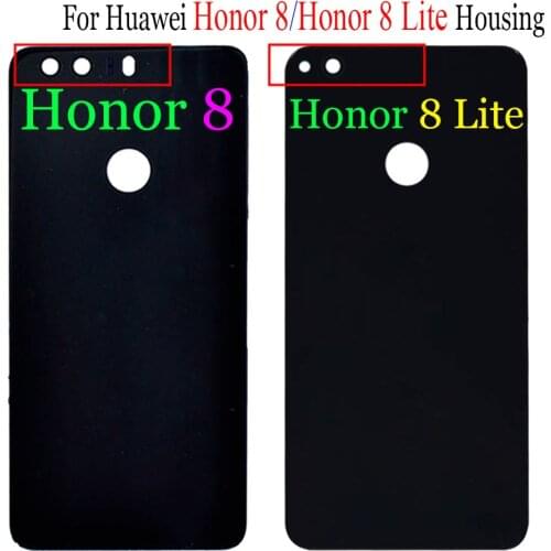 New For Huawei Honor 8 Back Battery Cover For Huawei Honor 8 Lite Back Glass Cover Honor 8 Lite Rear Door Housing Case Panel