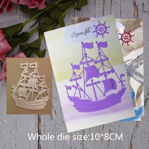 8*10 cm sailing boat new Metal Cutting Dies New Stencils for DIY Scrapbooking Paper Cards Craft Making Craft Decoration
