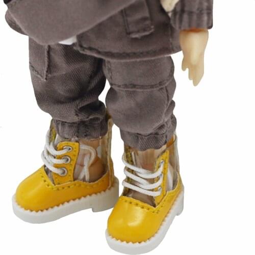 New Style Ob11 Doll Transparent Rain Boots for 1/12 BJD Doll ,Obitsu11 ,GSC,YMY Doll Shoes Toy Accessories Best Gift for Kids