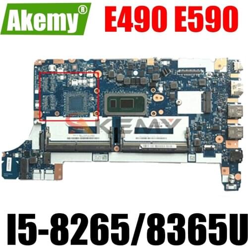 Original for Lenovo ThinkPad E490 E590 Laptop motherboard E490 With I5-8265/8365U FE490/FE590/FE480 NM-B911 100% fully tested