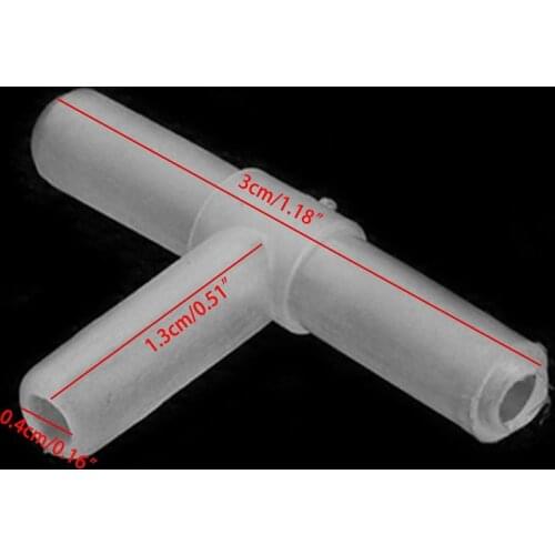 Plastic T Shape 3Way Aquarium Air Pump Line Tubing Hose Joints Connector New BES