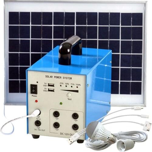Complete portable power generator lighting kit 10W-40W solar panel off grid solar alternative energy generators
