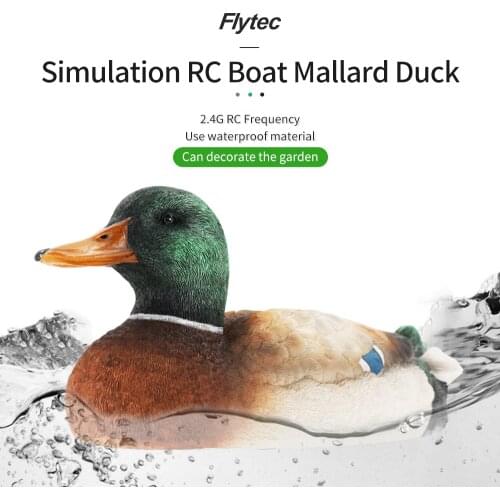 Flytec V201 RC Boat RC Duck Boat 2.4Ghz Hunting Motion Remote Control Duck Boat Waterproof for Swimming Pool Pond Toys Kid