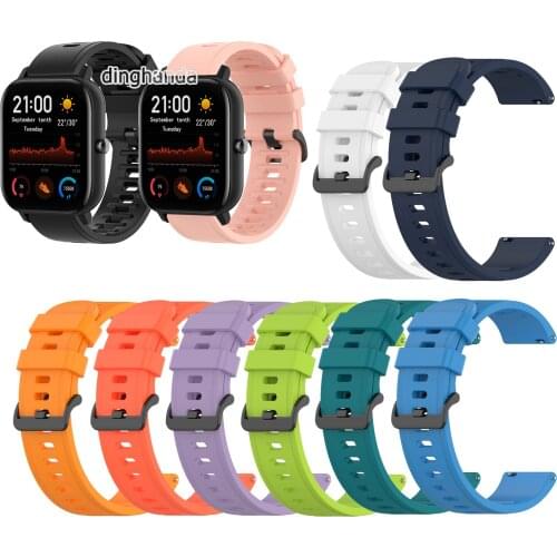 Soft Silicone Watch Strap Band For Huami Amazfit GTS Replacement band for Amazfit GTS2 Bip s strap 20mm