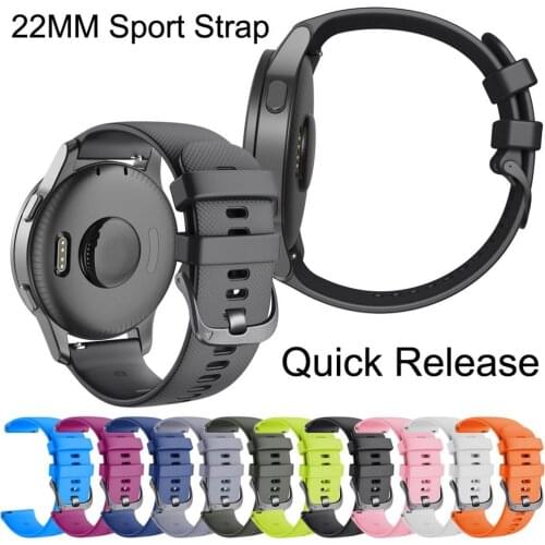 22mm For Samsung Gear S3 Frontier /For Garmin Fenix 6 Silicone Sport Strap Bands Quick Release Smart Watch Bracelets Accessories