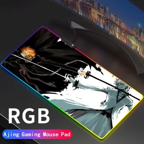 RGB Bleach Luminous Gaming MousePad Large Glowing USB LED Extended Illuminated Keyboard PU Non-Slip Blanket Desk Mat