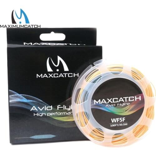 Maximumcatch Fly Fishing Line 100FT 3-8WT Weigh Forward Floating Fly Line With Two Welded Loops