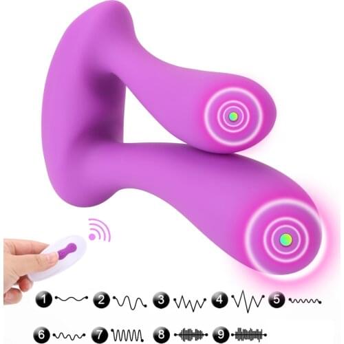 G Spot Sex Toy For Woman USB Rechargeable Wireless Vibrator Anal Massager Double Head Stimulator 9 Speed