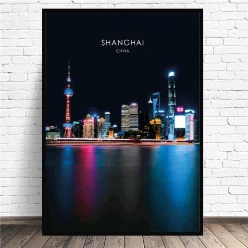 Shanghai Travel Canvas Painting Wall Art Pictures Prints Home Decor Wall Poster Decoration For Living Room