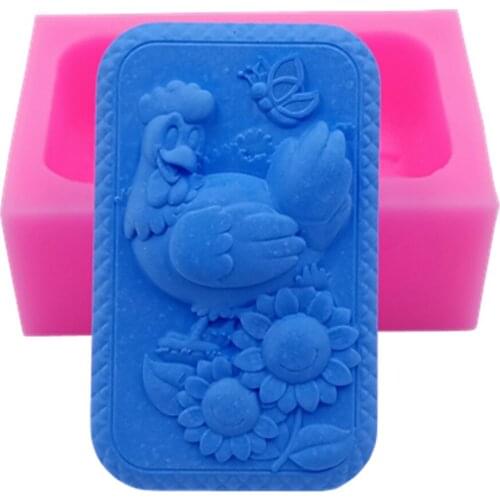 Cock Design Silicone Soap Mold Food Grade Silicone Mold for Soap Chocolate Cake Crafts Making