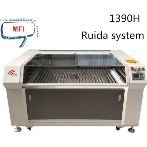 1390H Wifi control Ruida 6442S system 100w RECI CO2 acrylic glass laser engraving and cutting machine desktop cnc laser cutter