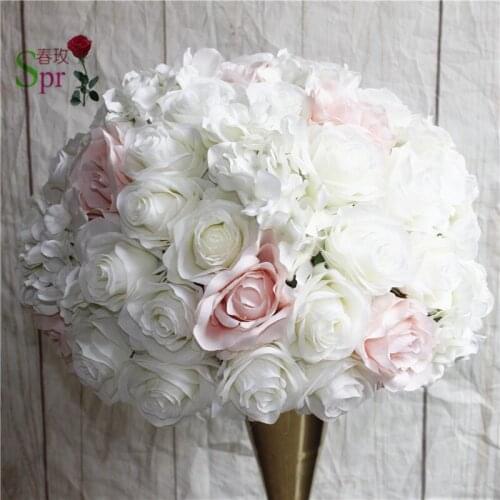 SPR wedding table center flower arranegements ball wedding road lead artificial flore wedding backdrop flower decoration
