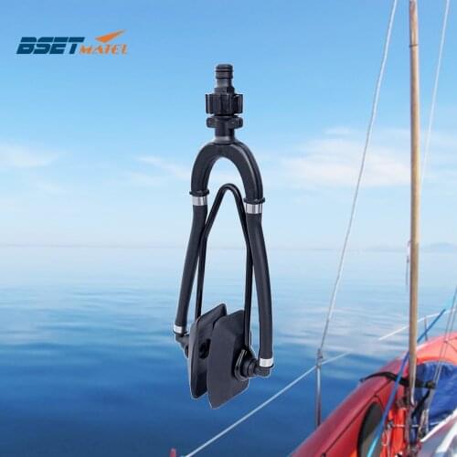 Universal Rectangular Outboard Dual Feed Marine Boat Yacht Motor Flusher Engine Ear Muffs Cup Garden Hose 5/8 inch Connection