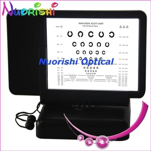 W093 Back With Amsler Grid Near Vision Chart 40cm Double-side Led Illuminated C-ring Visual Acuity Chart
