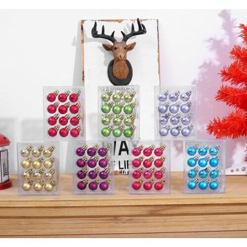12Pcs/ Pack 3cm Christmas Tree Decor Ball Bauble Party Hanging Ball Ornament decorations for Home Christmas decorations Gift