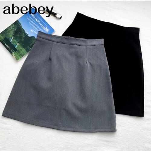 2021 New Summer Women Casual All-match solid Skirt high waist slim Skirt short Skirt A-line Skirt